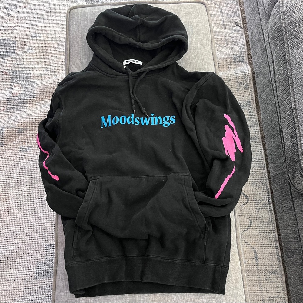 Black Hoodie with Pink Accents